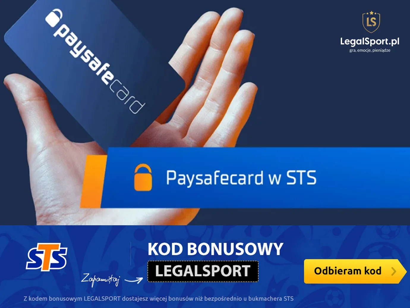 Paysafecard w STS Jak wpłacić pieniądze do STS przez Paysafecard