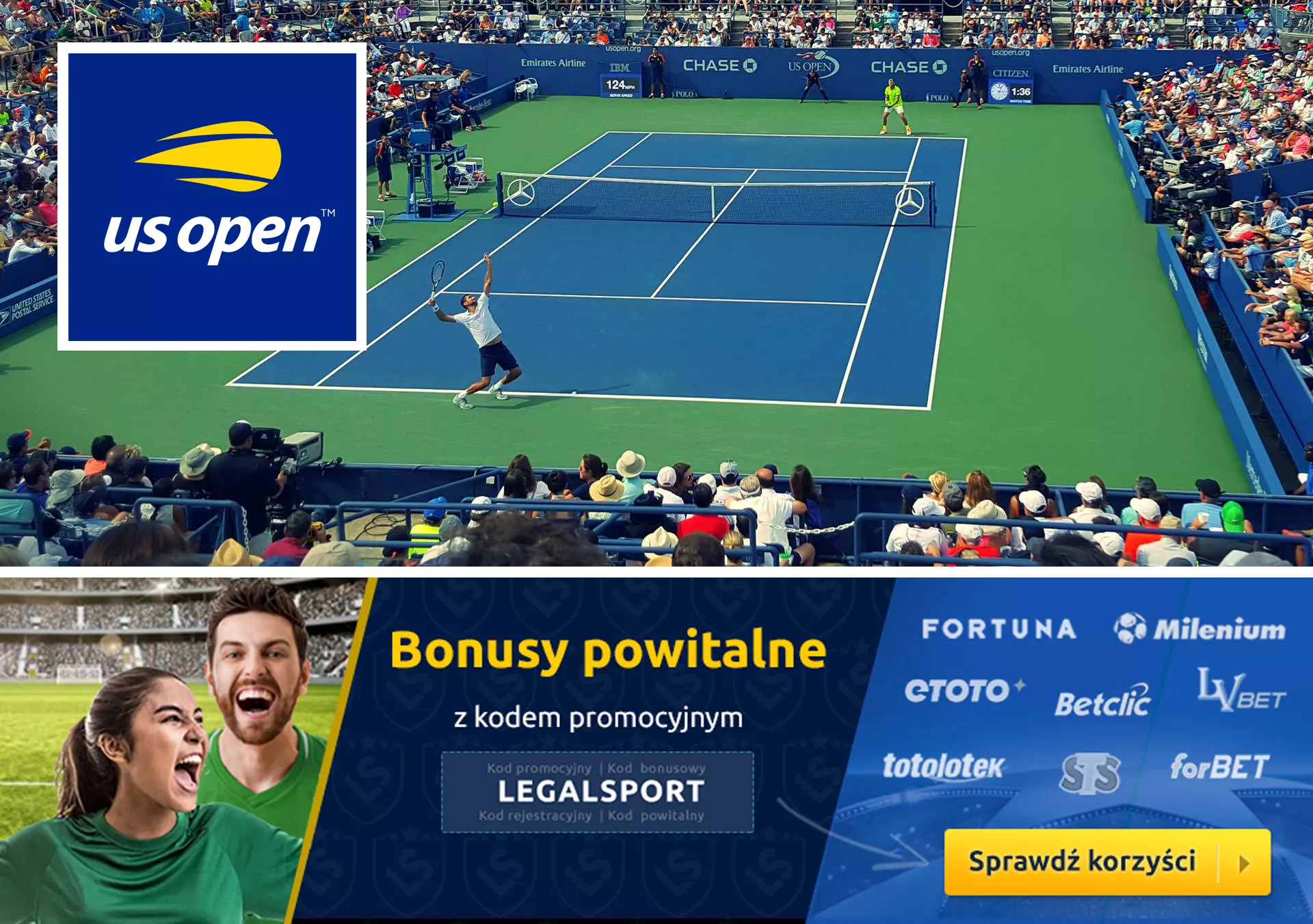 US Open 2024 Typy kursy bonusy bukmacherskie freebet 50 zł