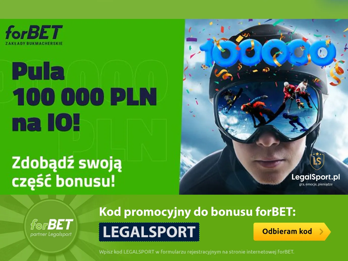 Promocja na IO w forBET Pula 100 000 zł do podziału