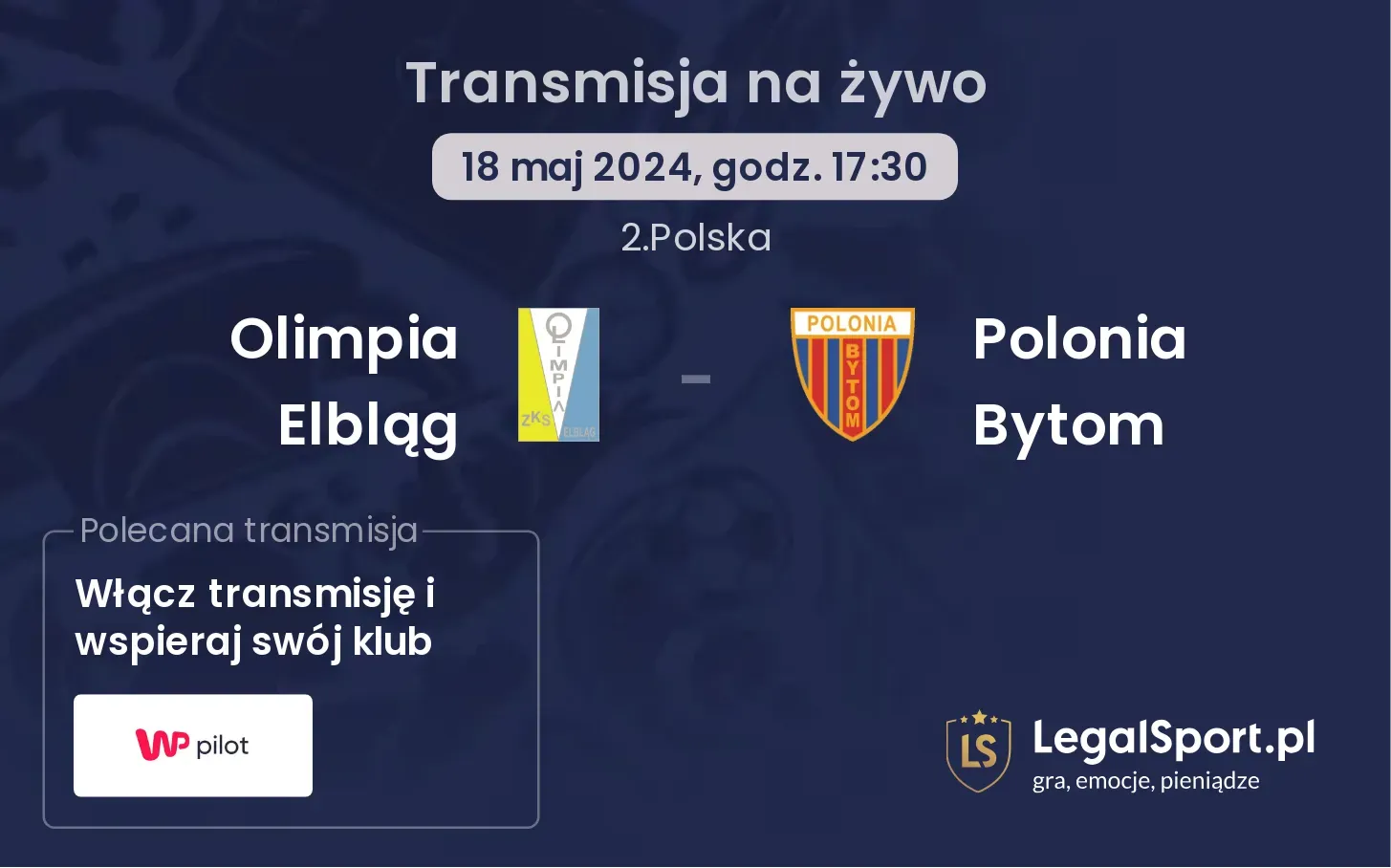 Olimpia Elbląg Polonia Bytom gdzie oglądać Transmisja TV i stream