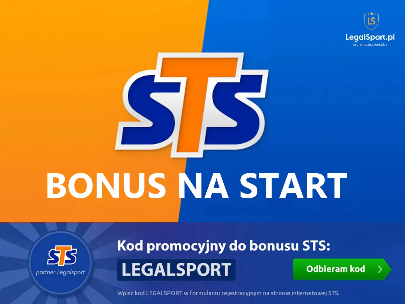 STS - bonus na start dla nowych graczy 1660 zł