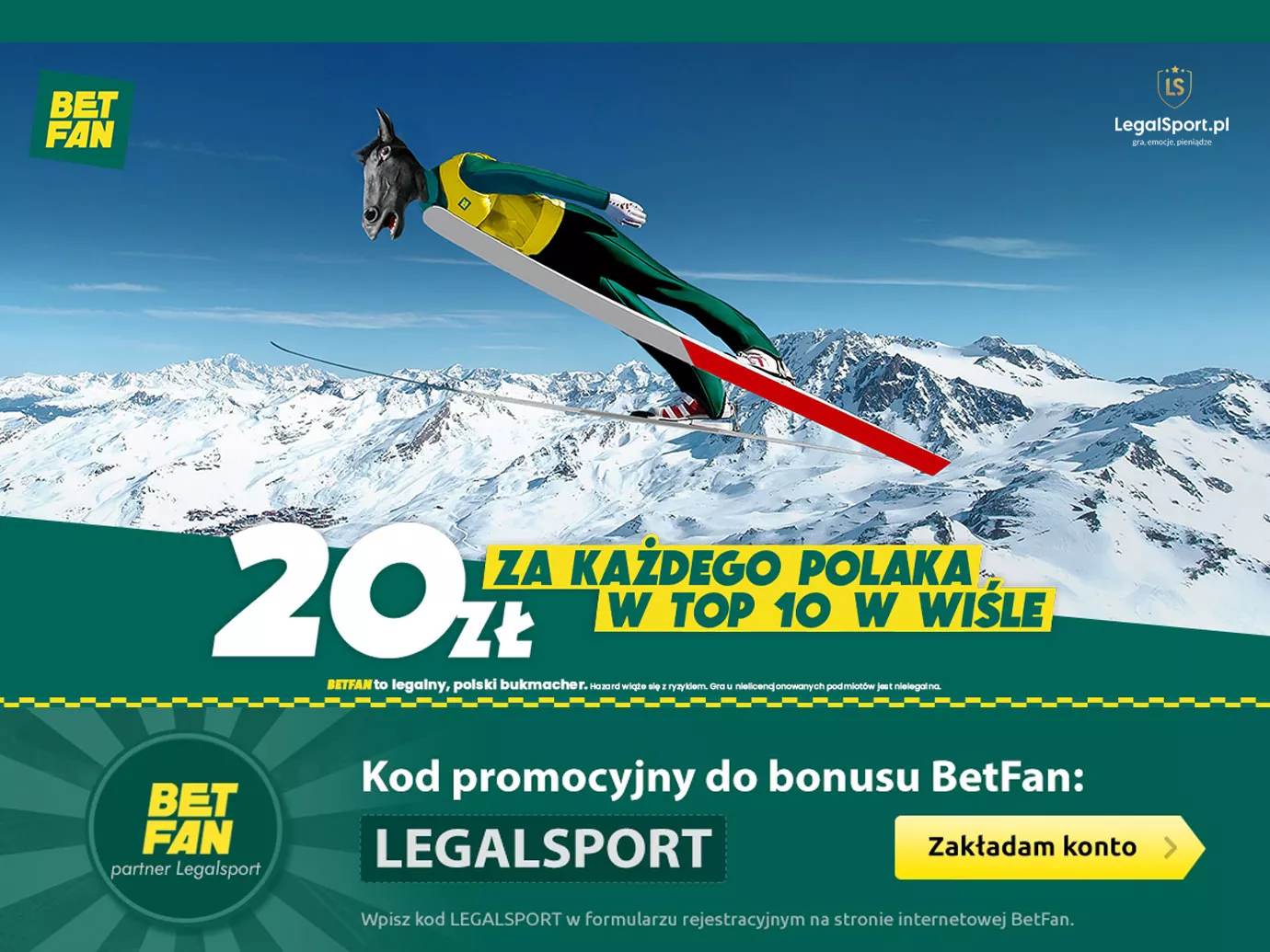 Bonus na skoki narciarskie w Wiśle od  BETFAN online