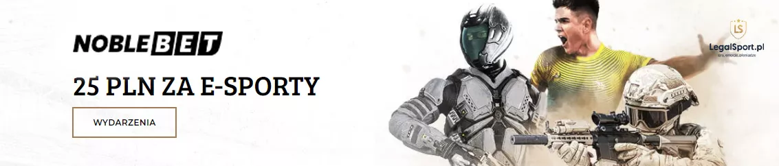 Bonus 25 PLN za esport - banner promocji Noblebet