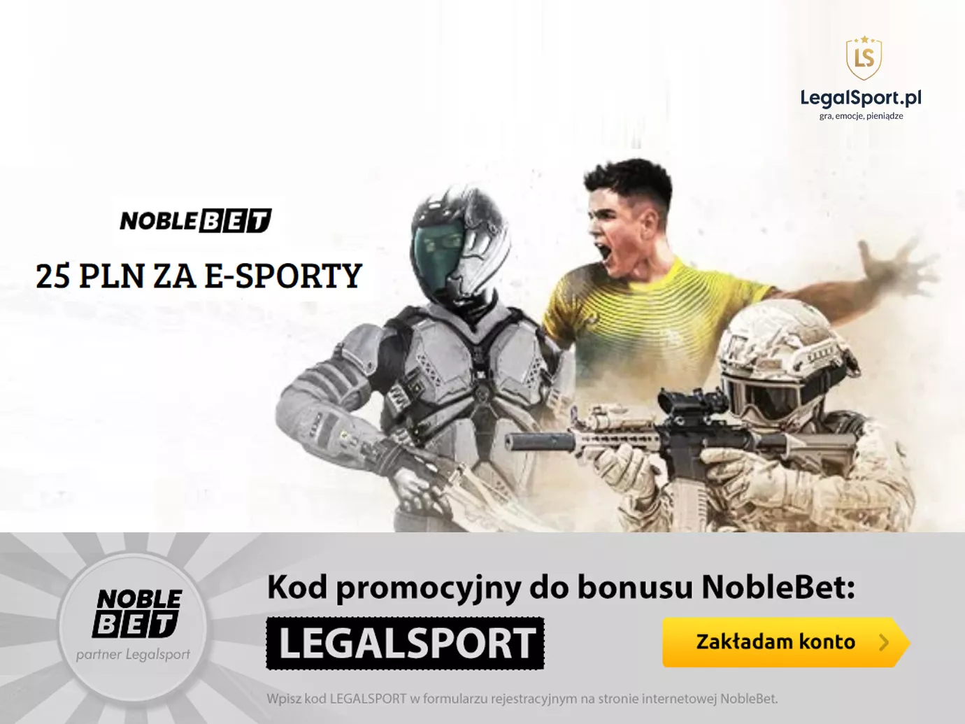 Bonus 25 PLN za typowanie esportów w Noblebet