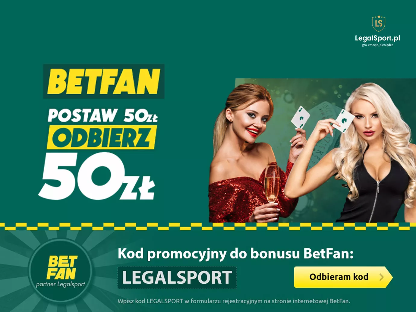 BETFAN - bonus 50 PLN za 50 PLN