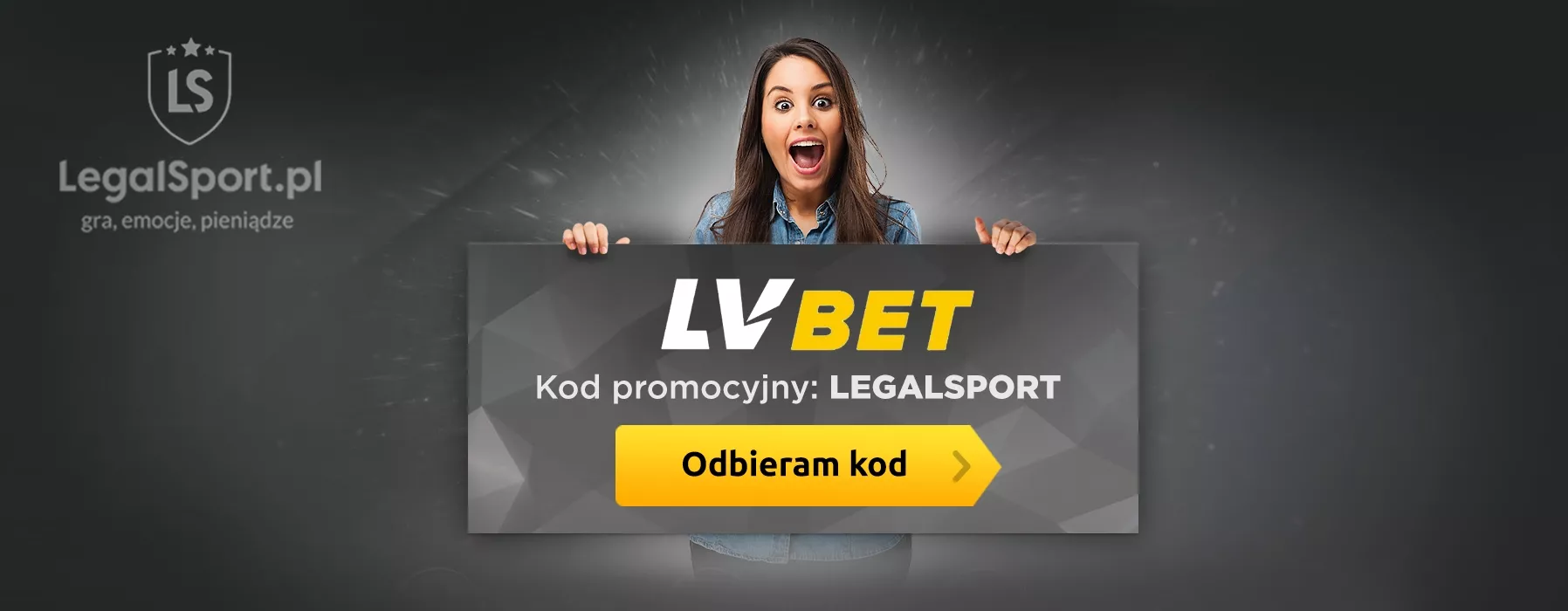 Kod do pakietu powitalnego LVBET - infografika