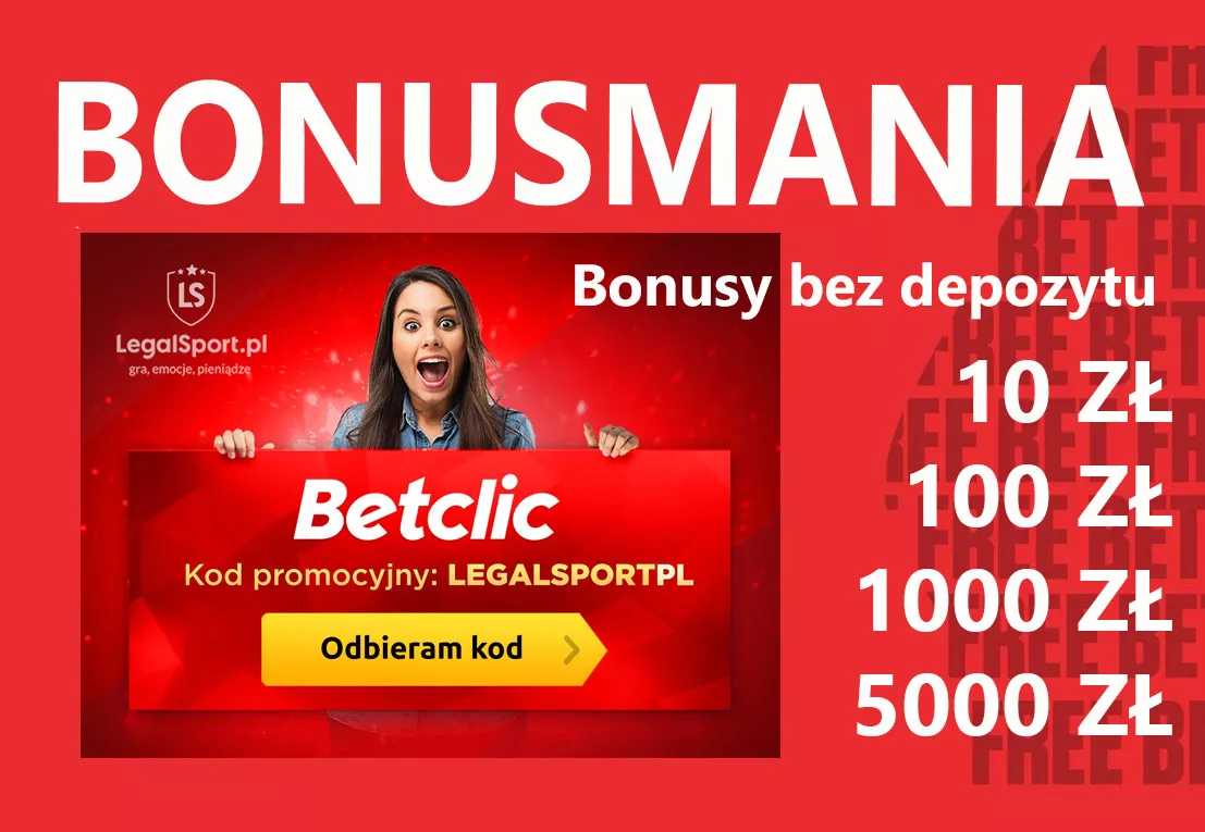 Chcę wziąć udział w Bonusmania  Otwieram konto na premie 10 zł, 100 zł, 1000 zł