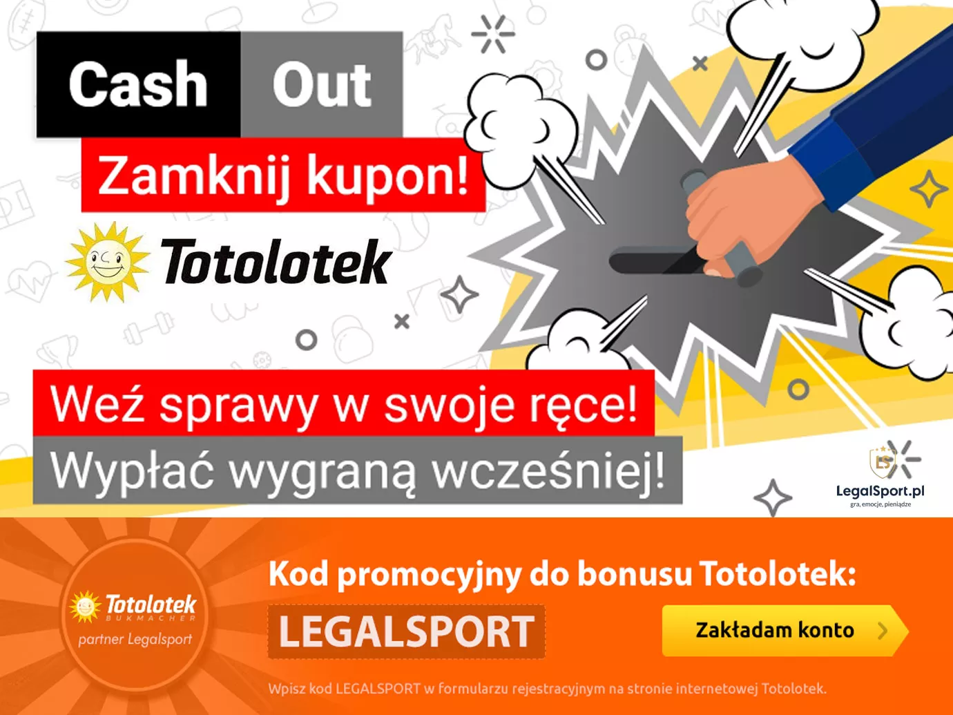 Cashout w Totolotku - jak działa promocja na wcześniejsze zamknięcie kuponu