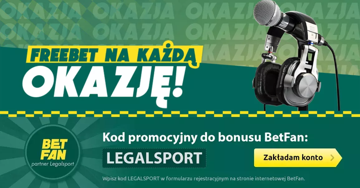 Freebet 5 zł za każdą okazję w meczu wypowiedzianą przez komenatatora sportowego
