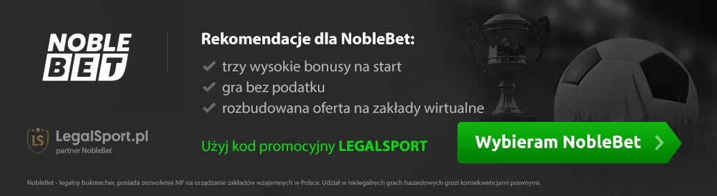 Rejestracja z kodem premiowym LEGALSPORT w Noblebet