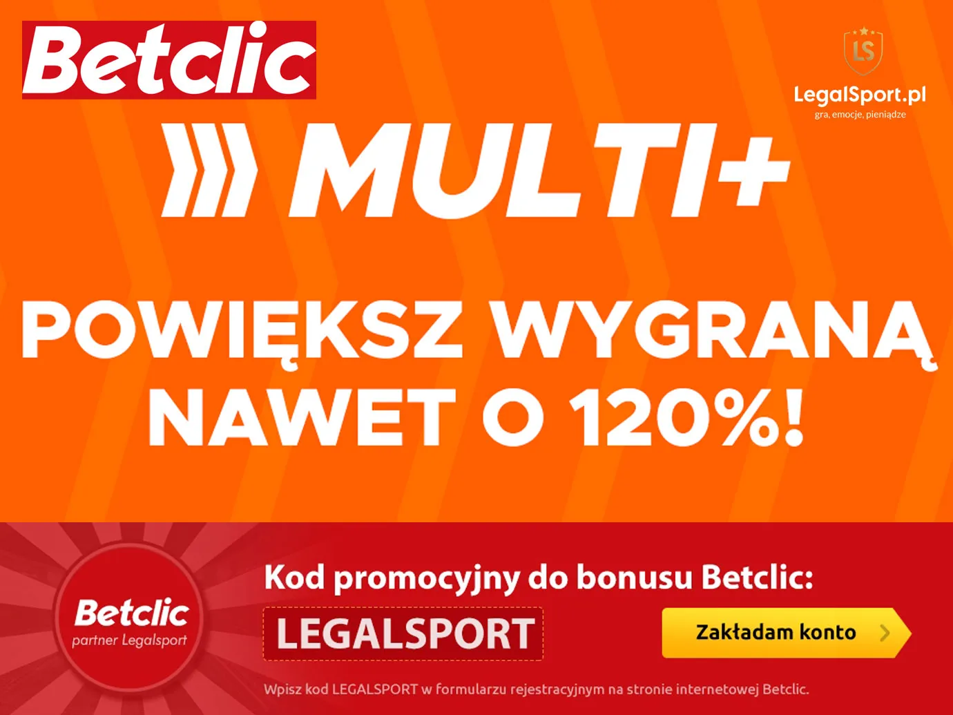 Betclic - promocja Multi+ dla kuponów AKO