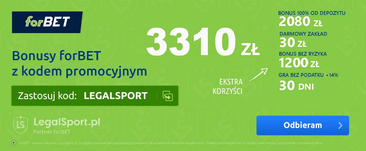 Bonusy na start od forBET dla wszystkich nowych klientów. Promocja powitalna z kodem promocyjnym