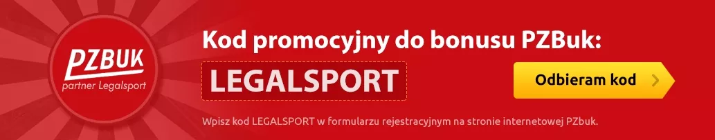 Kod LEGALSPORT do najlepszej oferty powitalnej w PZBuk