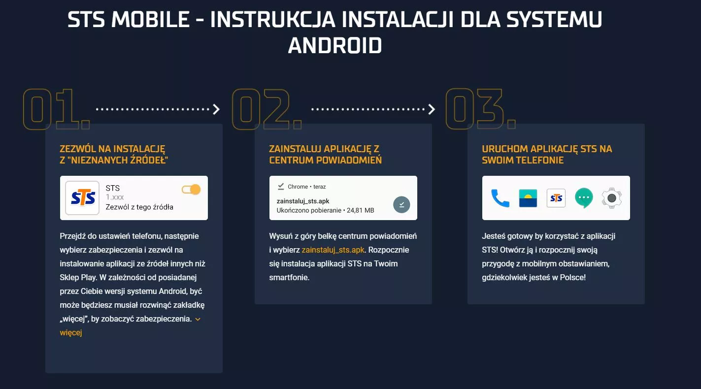 Jak pobrać i zainstalować aplikację bukmacherską STS na telefonie z systemem Android