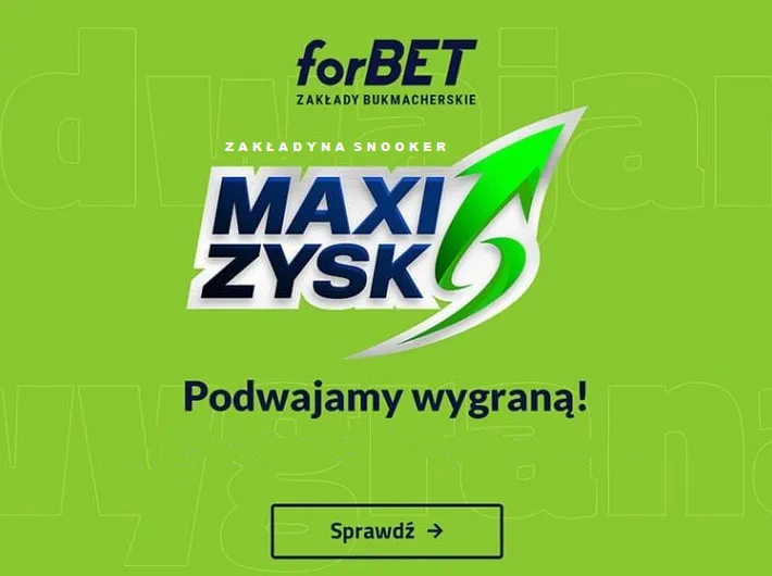 Maxi Zysk - podwajamy wygrane z kupon贸w na snooker