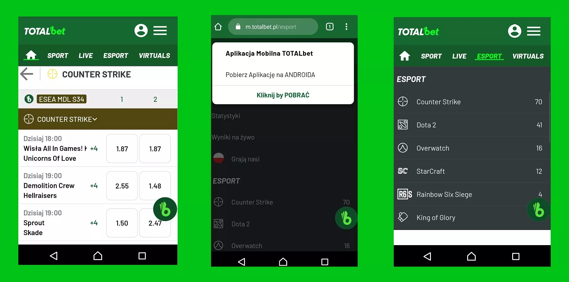 Jak obstawiać esport w wersji mobilnej Totalbet