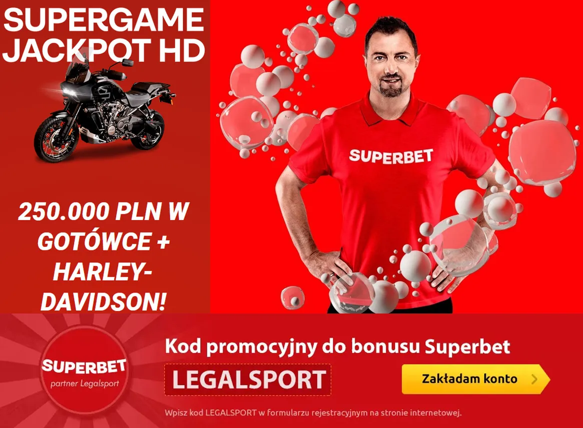 Jackpot 250 000 zł w Supergame + Harley Davidson do wygrania