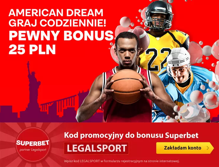 American Dream bonus od Superbet na zakÅ‚ady amerykaÅ„skie