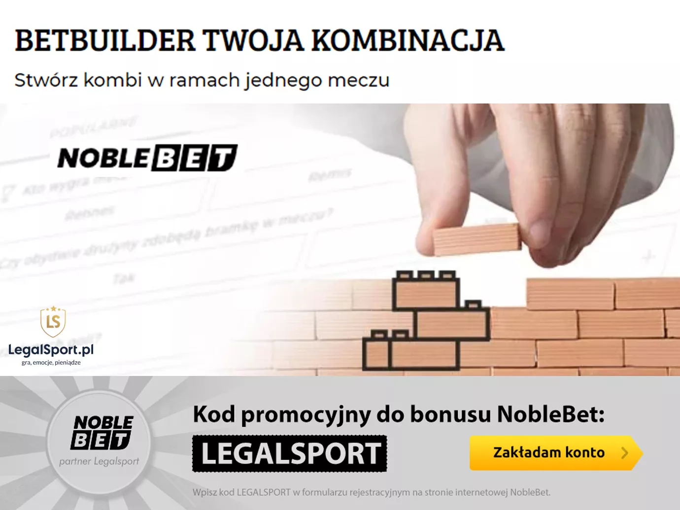 BetBuilder - zakłady kombinowane w NobleBet