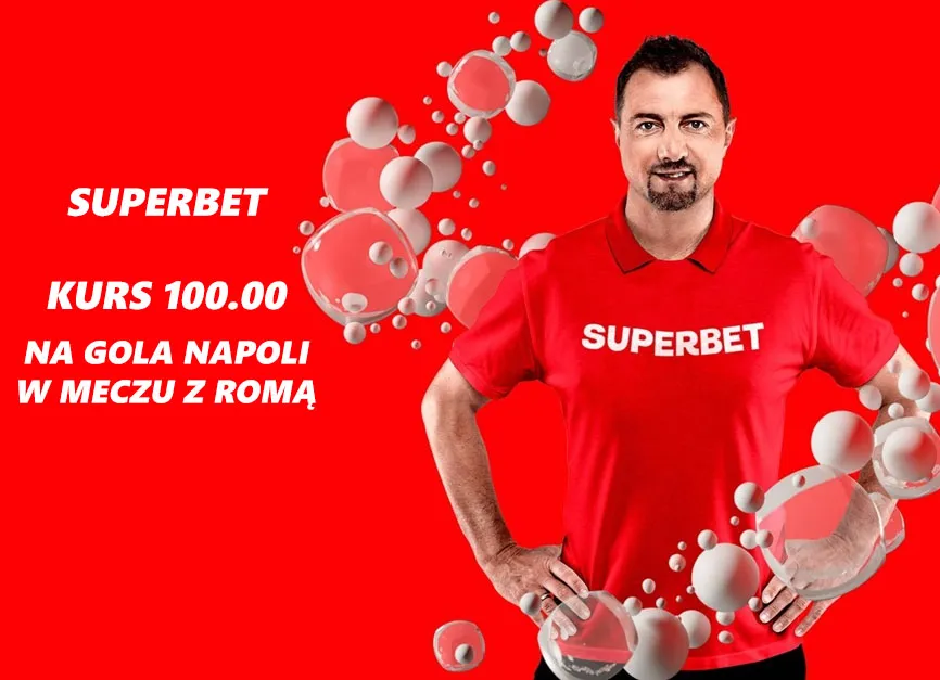 Boost 100.00 na gola Napoli w meczu z Romą (29.01) w promocji Superbet