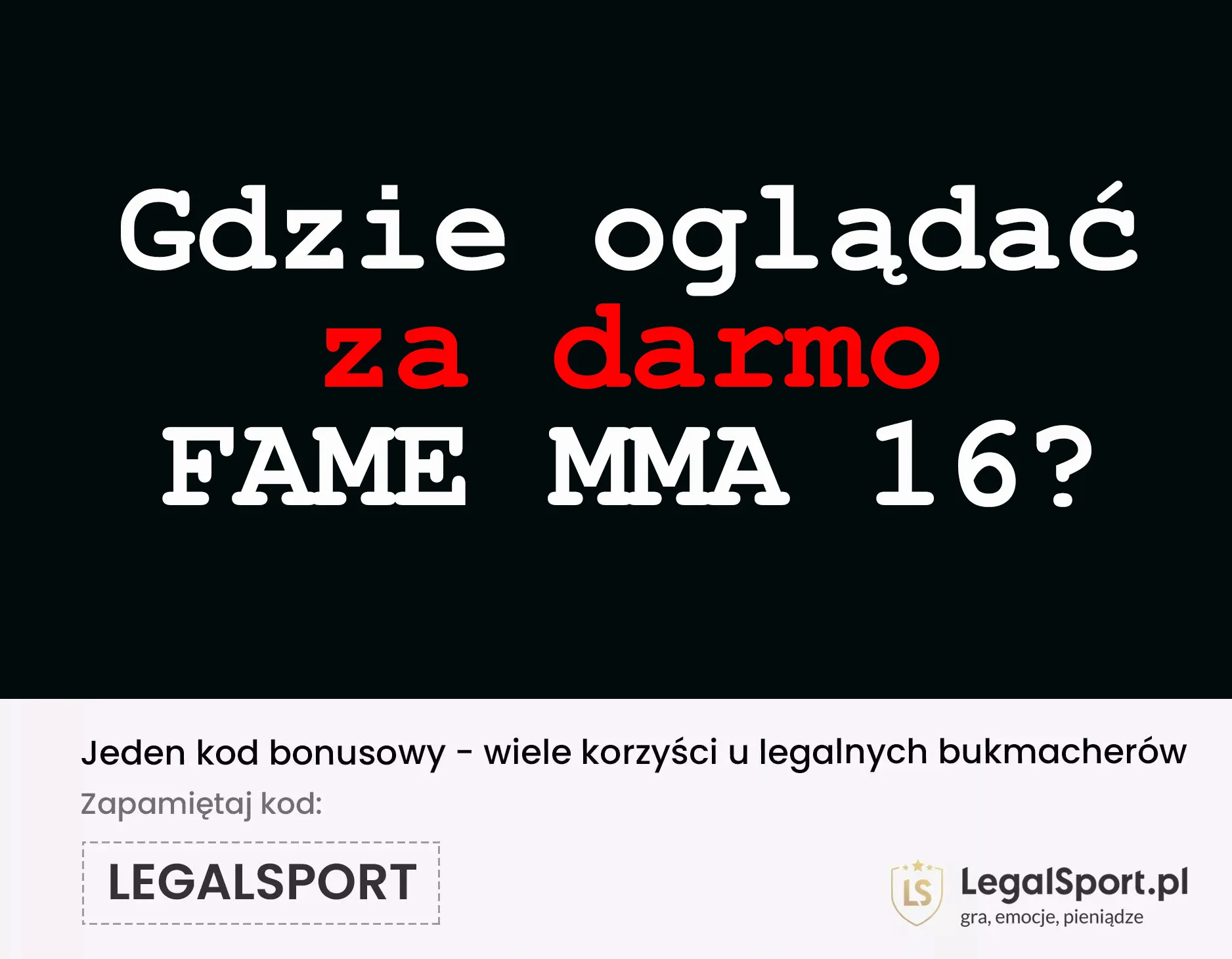 Gdzie oglądać za darmo walki FAME MMA 16? Jak znaleźć darmowy streaming FAME MMA 16