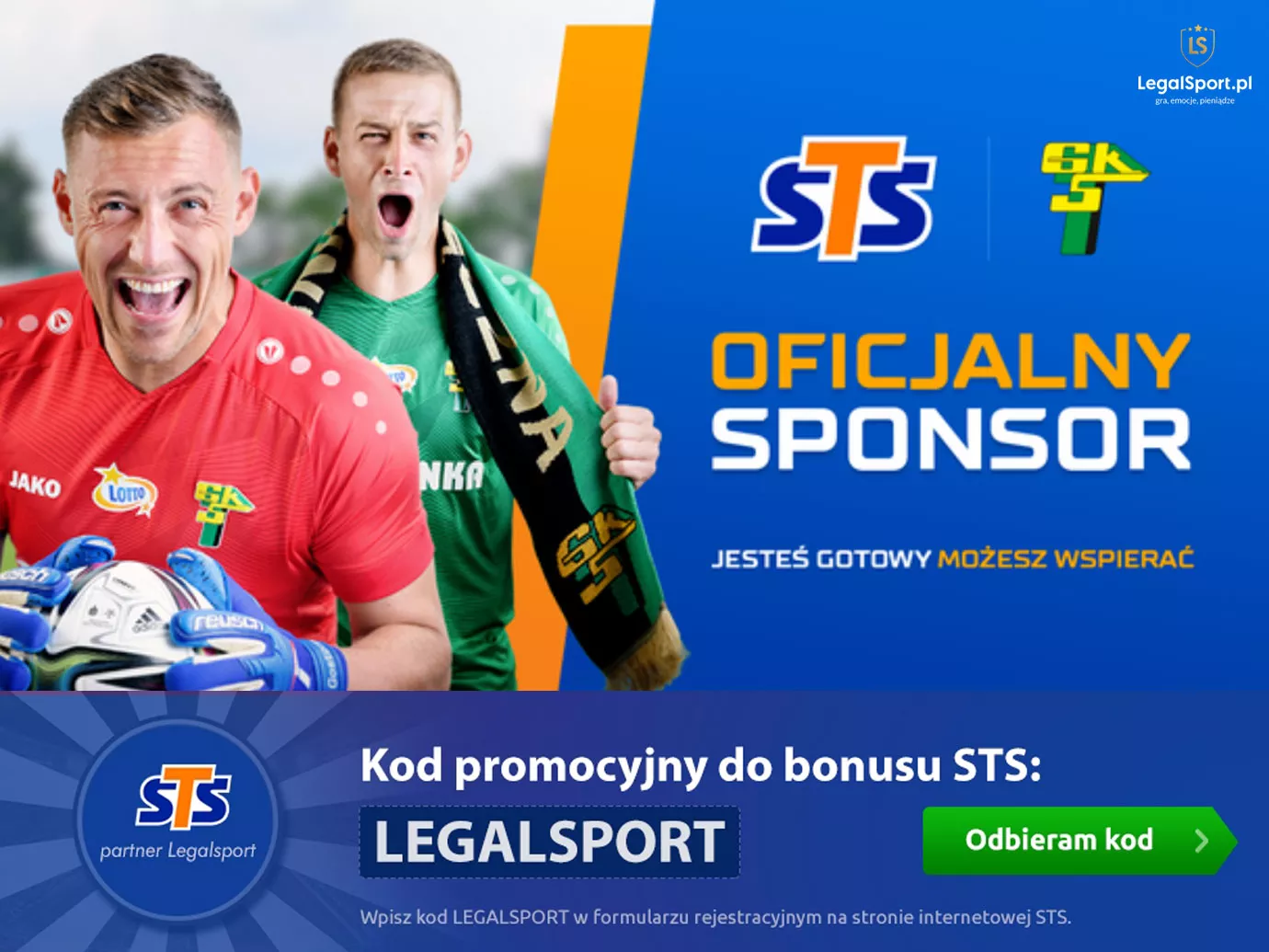 STS sponsorem Górnika Łęczna - zdjęcie z logo bukmachera i klubu sportowego
