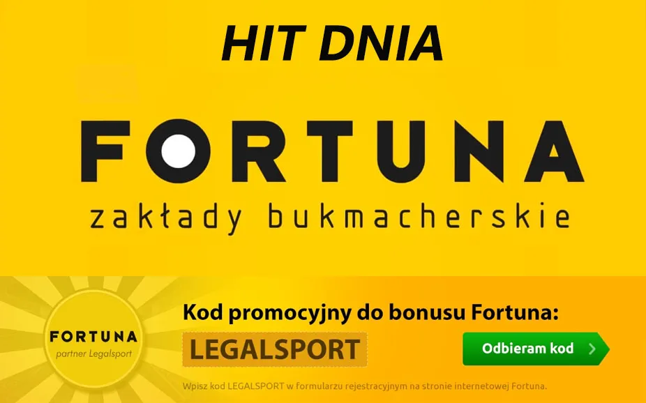 Hit dnia w Fortuna - codzienne podwyższone kursy na najpopularniejsze wydarzenia