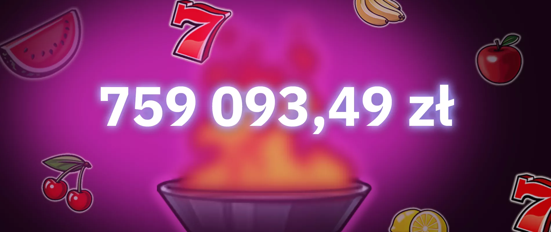 Super wygrana w Purple Hot - mega Jackpot w kwocie 759 093 złotych