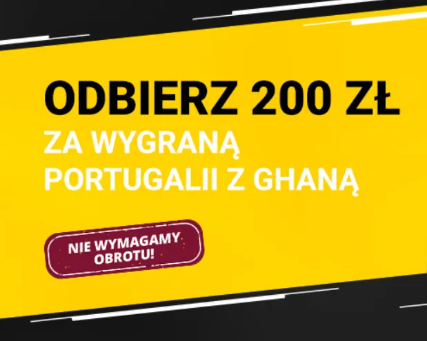Kurs 50.00 na wygraną Portugalii z Ghaną w promocji bukmachera Fortuna