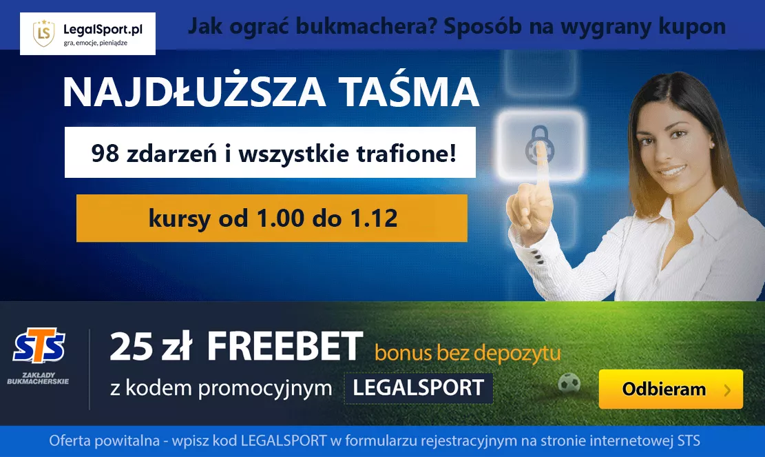 Wygrana najdłuższa taśma w STS Zakłady Bukmacherskie