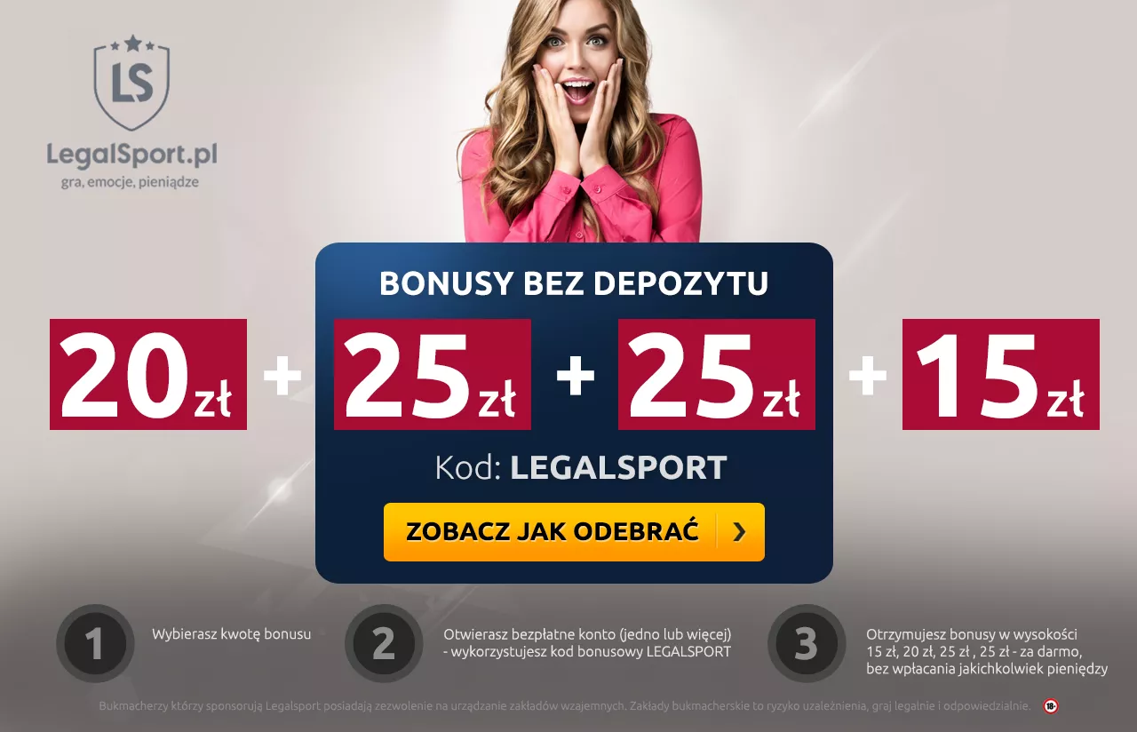 Przekierowanie do bonusów bez depozytu od legalnych polskich bukmacherów online | Tylko topowe bonusy 