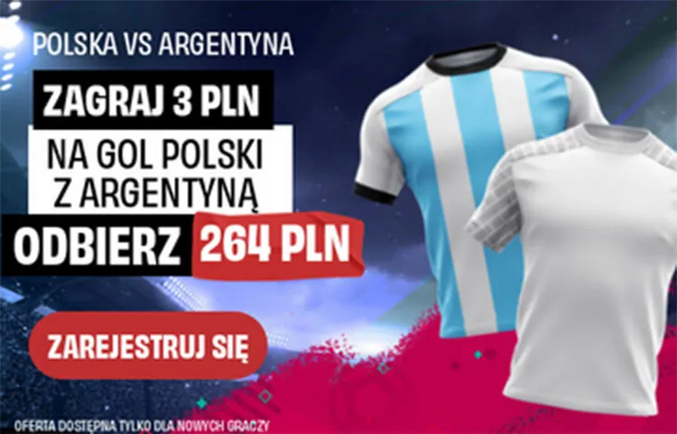 264 zł bonusu za gola Polaków z Argentyną w PZBUK