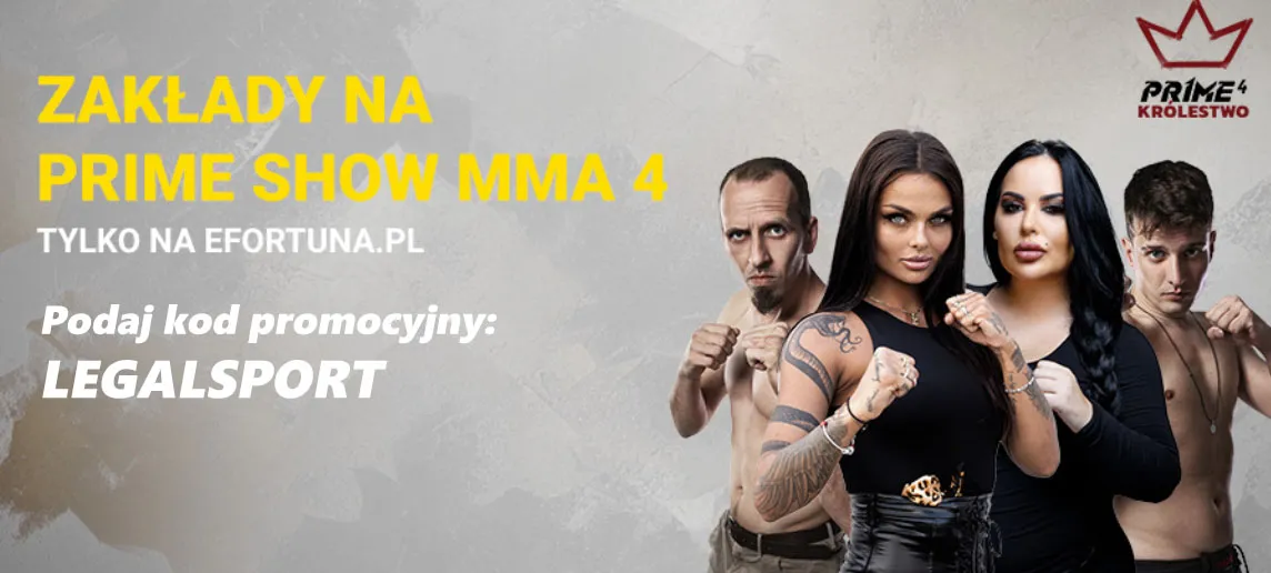 Prime Show MMA 4 kod promocyjny do bukmachera Fortuna z bonusem 630 zł