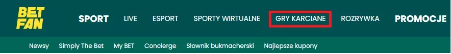 BETFAN online - karcianki