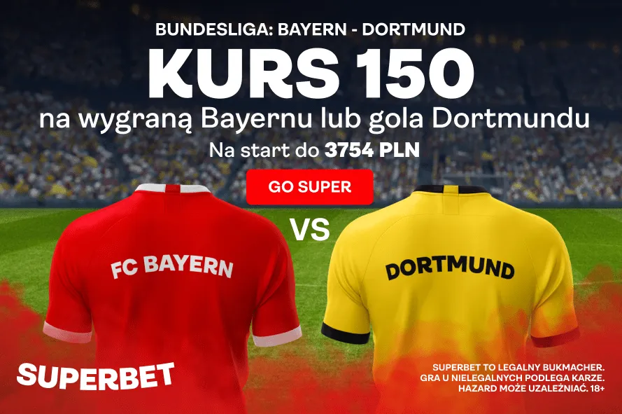 Boost 150.00 na Bayern M. - Borussia D. w promocji Superbet (01.04)