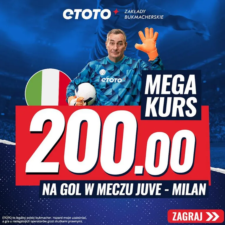 Boost 200.00 na Juventus - AC Milan w promocji Ettoo (28.05.23)