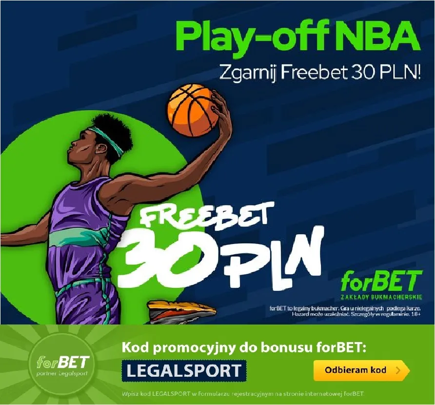 Freebet 30 PLN na NBA