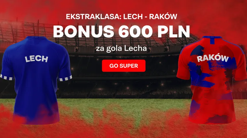 Lech Poznań - Raków Częstochowa kurs 300.00 w promocji Superbet (28.09.23)