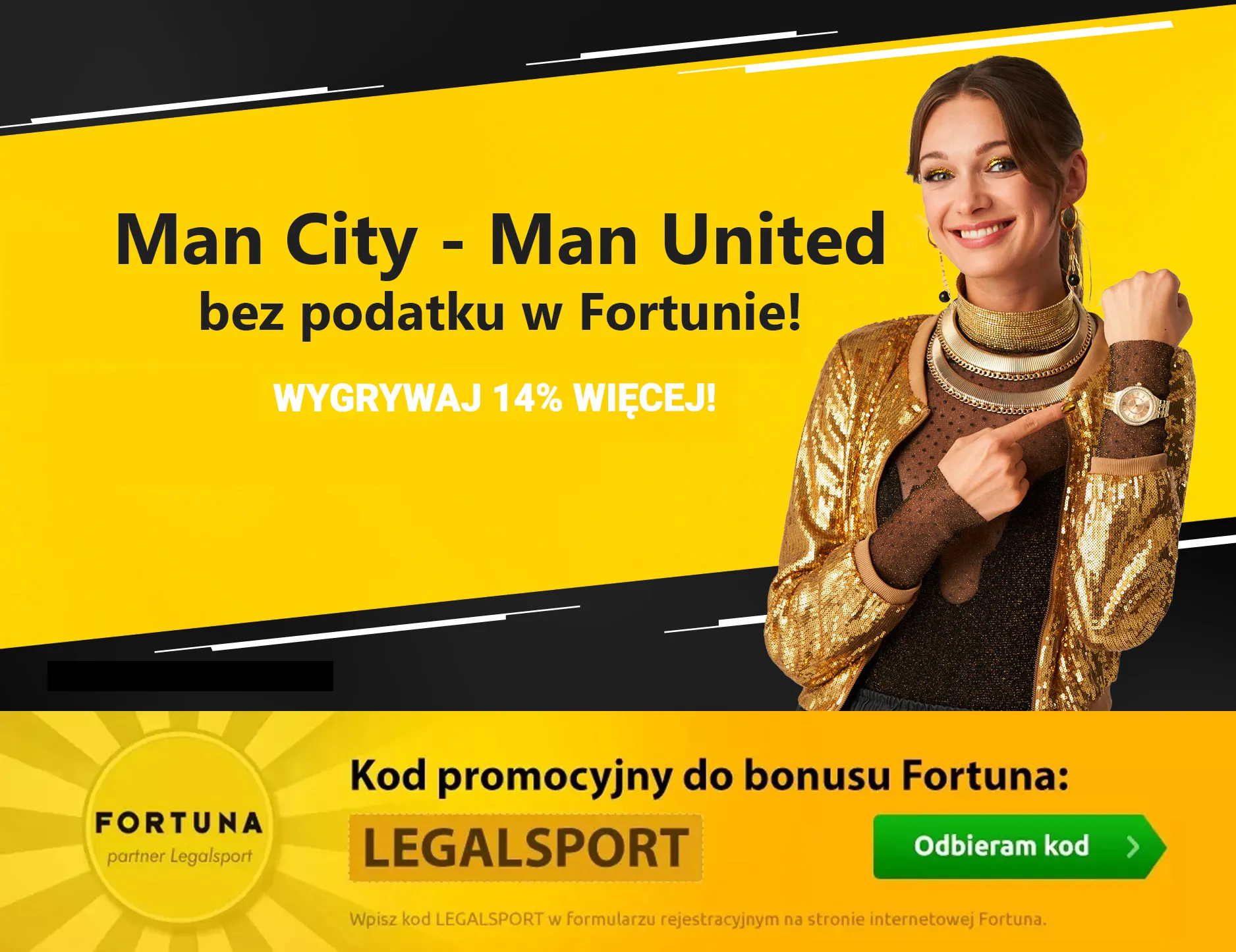 Man City - Man United bez podatku w Fortunie