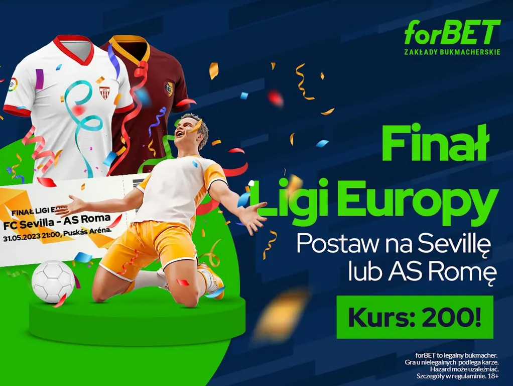 Mnożnik x 200.00 na finałe Ligi Europy w promocji forBET (31.05.23)