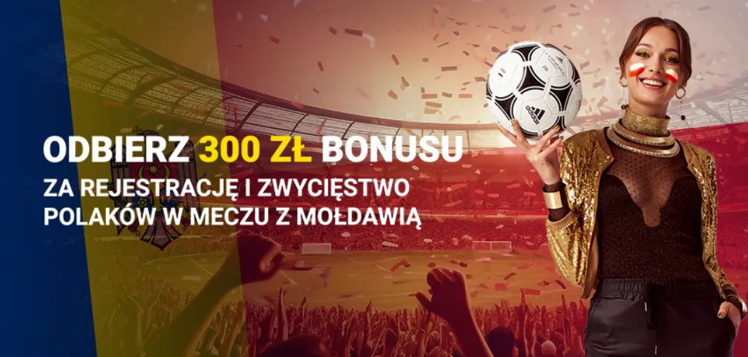 Mnożnik x150.00 na wygraną Polski z Mołdawią w promocji Fortuna (20.06.23)