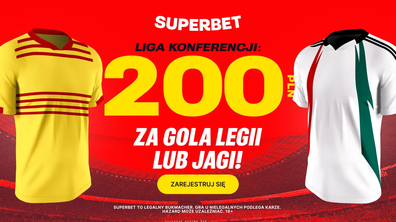 200 zł na gola polskiej drużyny w Lidze Konferencji 19.12.2024 od Superbet