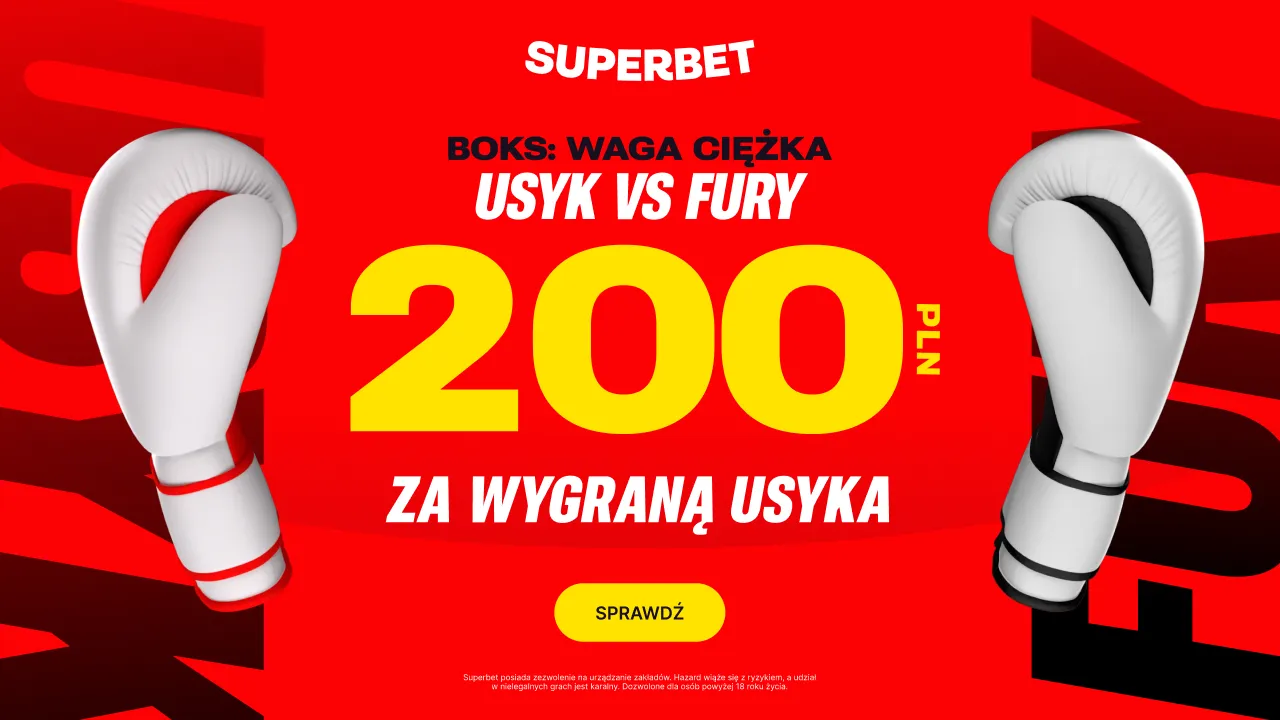 200 zł za wygraną Usyka z Fury'm u bukmachera Superbet