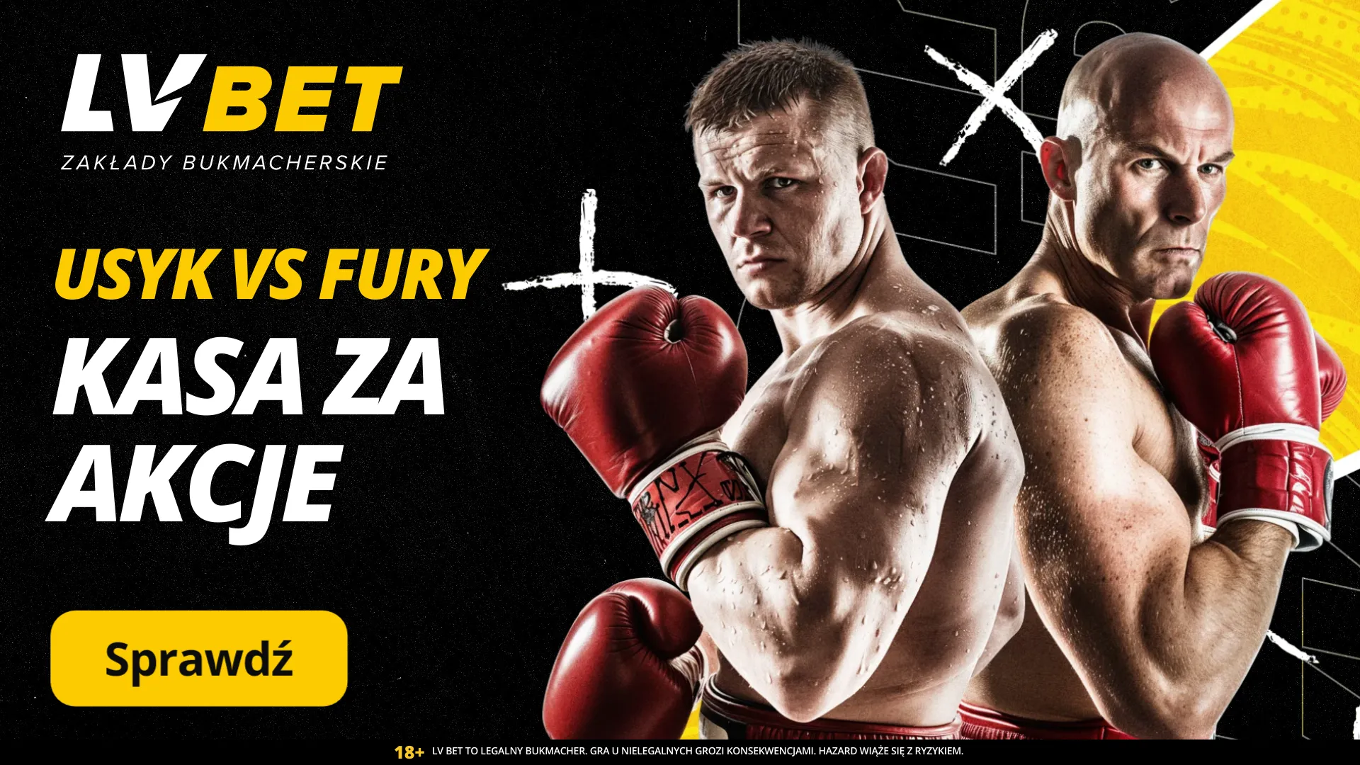 195 zł w bonusie za akcje w walce Usyka z Fury'm w LV BET 