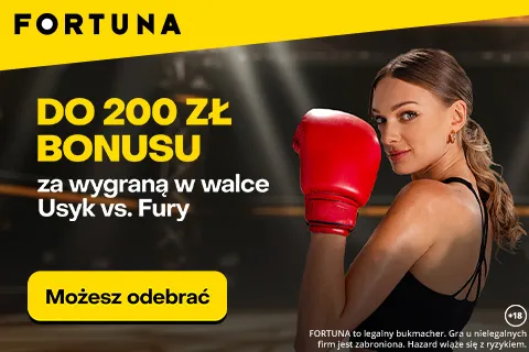 Nawet 200 zł premii za wygraną w walce Usyka z Fury'm od Fortuny (21.12.2024)