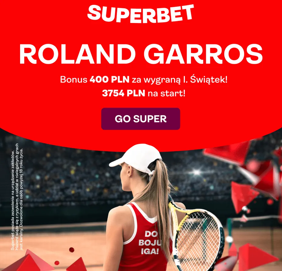 Boost 200 w Superbet na Świątek Gauff 07 06 23 Promocja na