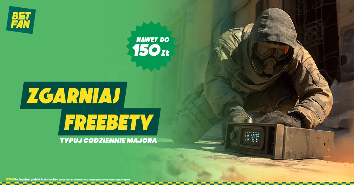 Pora na Majora - 150 zł we freebetach w esportowej promocji BETFAN (29.11-8.12.2024)