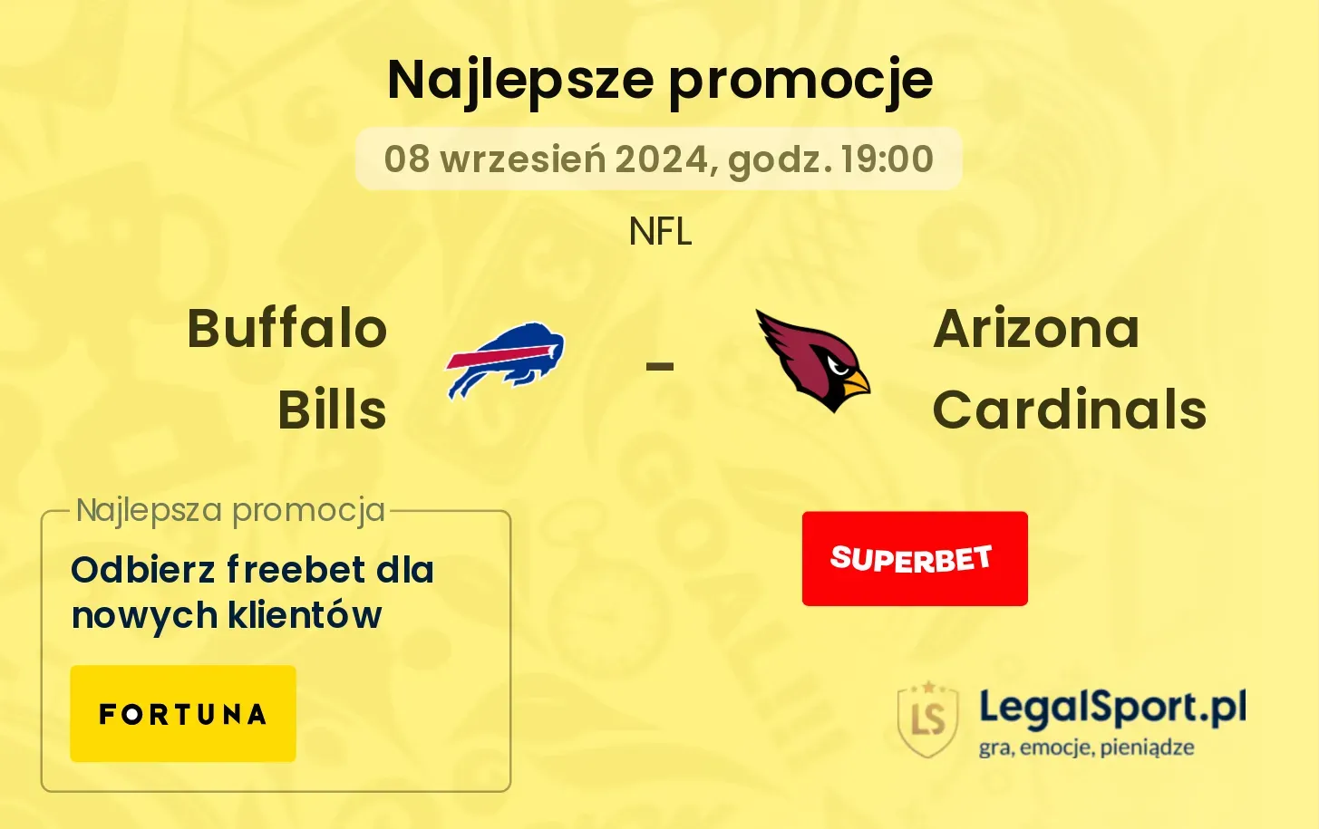 Buffalo Bills - Arizona Cardinals promocje bonusy na mecz