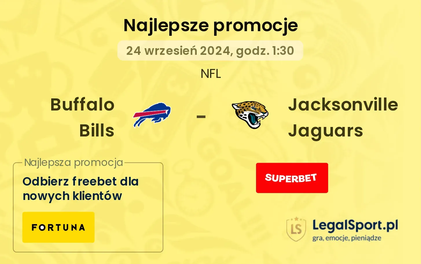 Buffalo Bills - Jacksonville Jaguars promocje bonusy na mecz