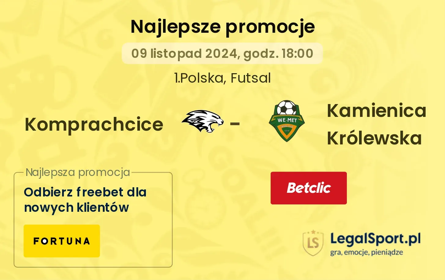 Komprachcice - Kamienica Królewska promocje bonusy na mecz